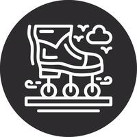 Rollerblades Inverted Icon vector