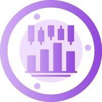 Stock market Glyph Gradient Icon vector