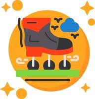 Rollerblades Tailed Color Icon vector