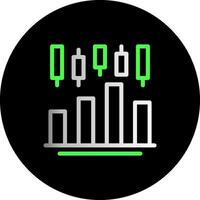 Stock market Dual Gradient Circle Icon vector