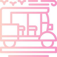 Rickshaw Linear Gradient Icon vector