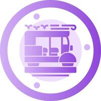 Rickshaw Glyph Gradient Icon vector