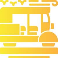 Rickshaw Solid Multi Gradient Icon vector