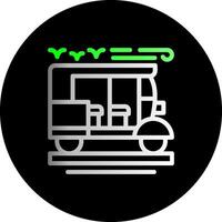 Rickshaw Dual Gradient Circle Icon vector