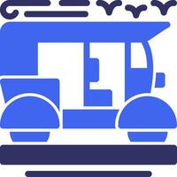 Tuk-tuk Solid Two Color Icon vector