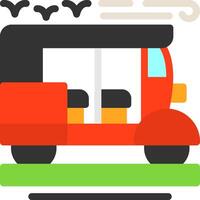 Rickshaw Flat Icon vector