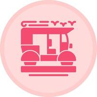 Tuk-tuk Multicolor Circle Icon vector