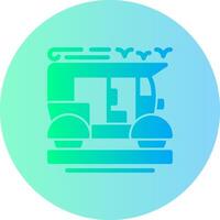 Tuk-tuk Gradient Circle Icon vector