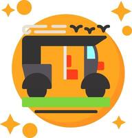 Tuk-tuk Tailed Color Icon vector