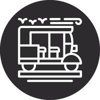 Rickshaw Inverted Icon vector