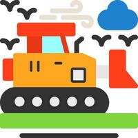 Bulldozer Flat Icon vector