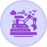 Excavator Multicolor Circle Icon vector