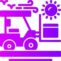 Forklift Solid Multi Gradient Icon vector