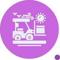 Forklift Glyph Shadow Icon vector