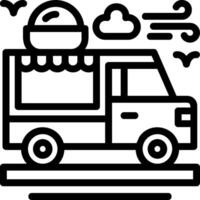 Ice cream truck Line Icon vector