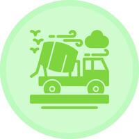 Cement truck Multicolor Circle Icon vector