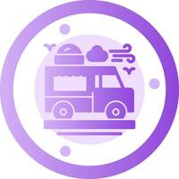 Ice cream truck Glyph Gradient Icon vector