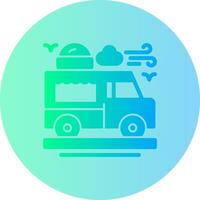 Ice cream truck Gradient Circle Icon vector