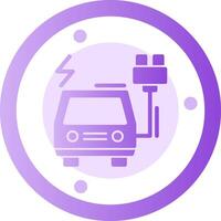 Electric vehicle charging station Glyph Gradient Icon vector