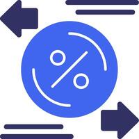 Exchange rate Solid Two Color Icon vector