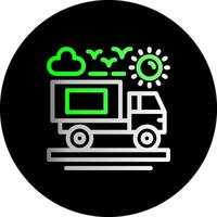 Delivery truck Dual Gradient Circle Icon vector