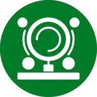 Search Glyph Circle Icon vector
