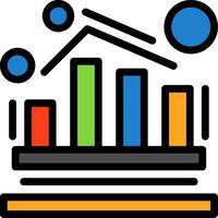 Analytics Line Filled Icon vector