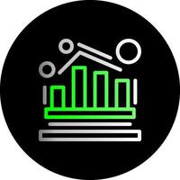 analítica doble degradado circulo icono vector