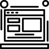 icono de línea de sitio web vector