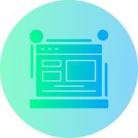 Website Gradient Circle Icon vector