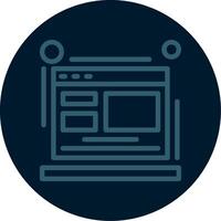 Website Line Multi color Icon vector
