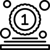 Rank Line Icon vector