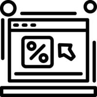 Click through rate Line Icon vector