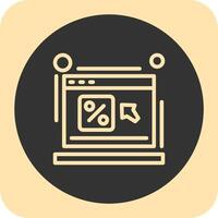 Click through rate Linear Round Icon vector