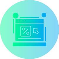 Click through rate Gradient Circle Icon vector