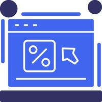 Click through rate Solid Two Color Icon vector