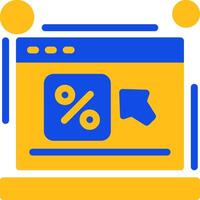 Click through rate Flat Two Color Icon vector