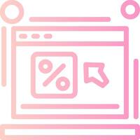 Click through rate Linear Gradient Icon vector