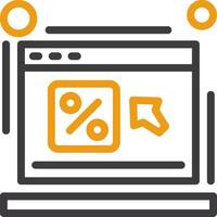 Click through rate Line Two Color Icon vector