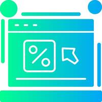 Click through rate Solid Multi Gradient Icon vector