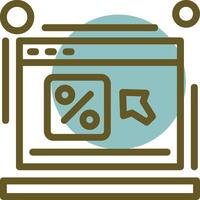 Click through rate Linear Circle Icon vector