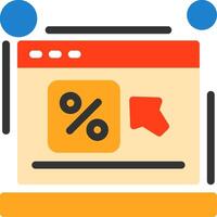 Click through rate Flat Icon vector