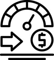 Credit score Line Icon vector