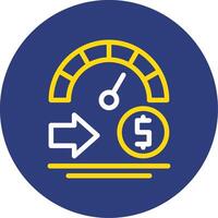 Credit score Dual Line Circle Icon vector