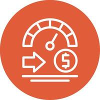 Credit score Outline Circle Icon vector