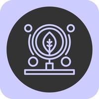 Organic search Linear Round Icon vector