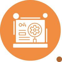 Keyword optimization Glyph Shadow Icon vector