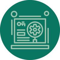 Keyword optimization Line Multi color Icon vector