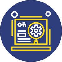 Keyword optimization Dual Line Circle Icon vector