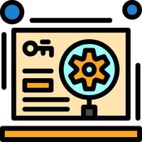 Keyword optimization Line Filled Icon vector